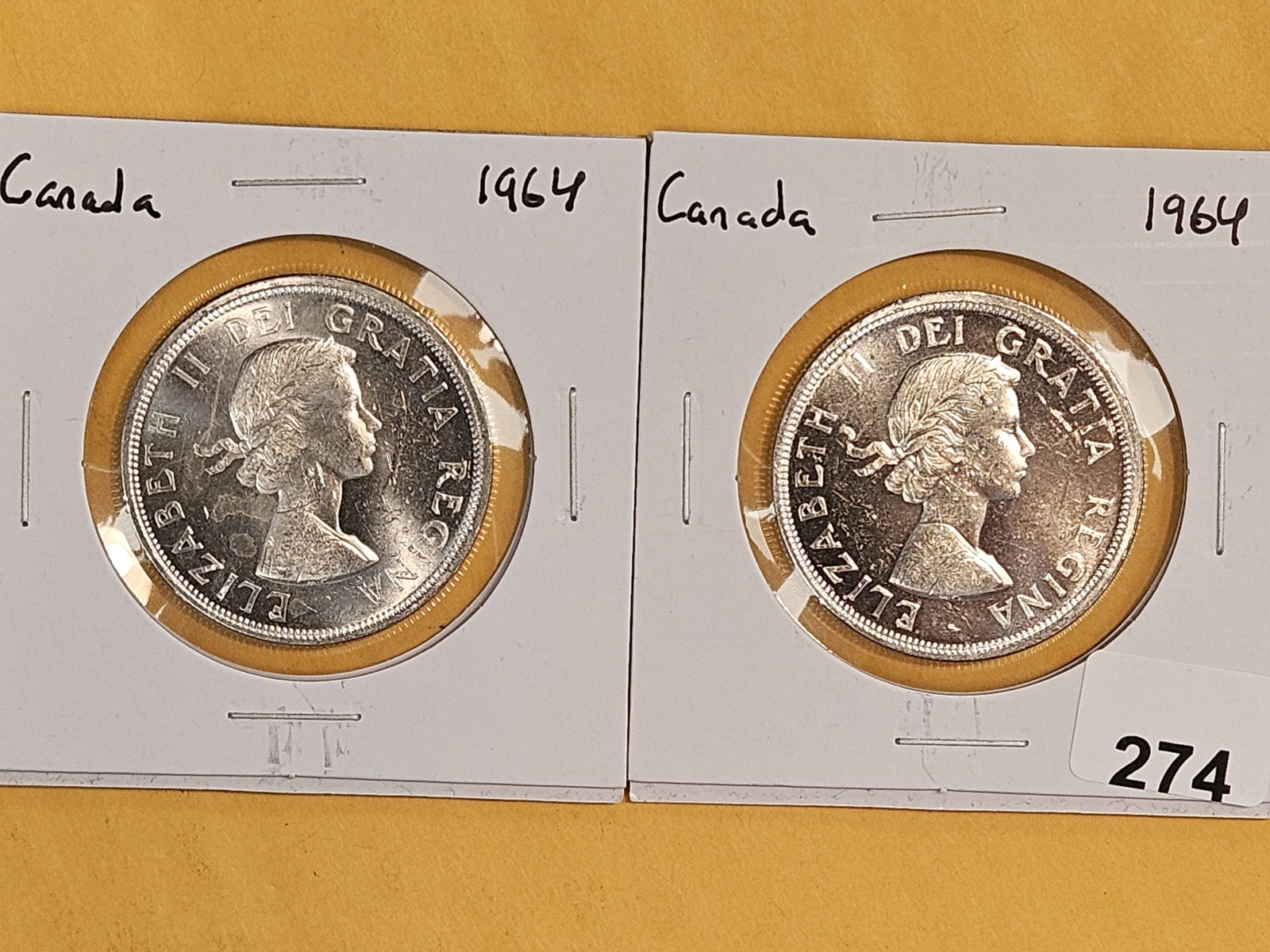 Two GEM Brilliant Uncirculated Canada silver Dollars (1 of 2)