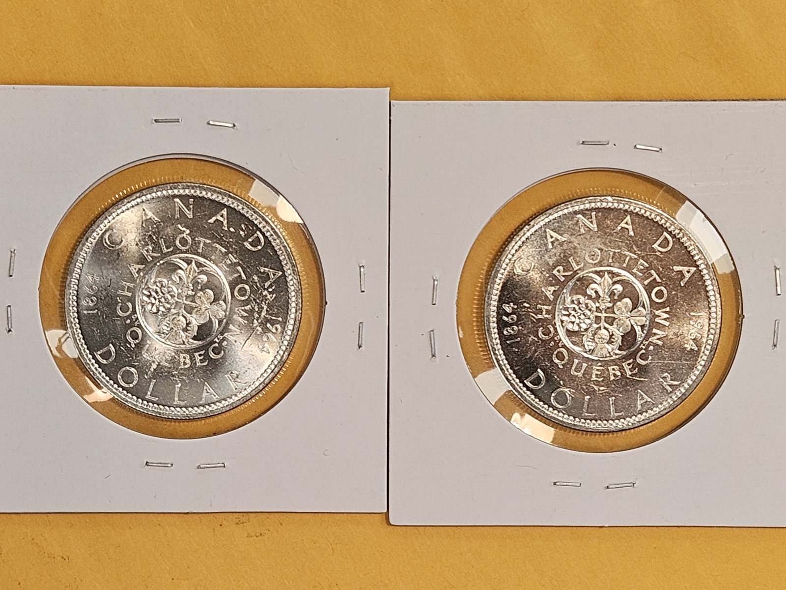 Two GEM Brilliant Uncirculated Canada silver Dollars - 2