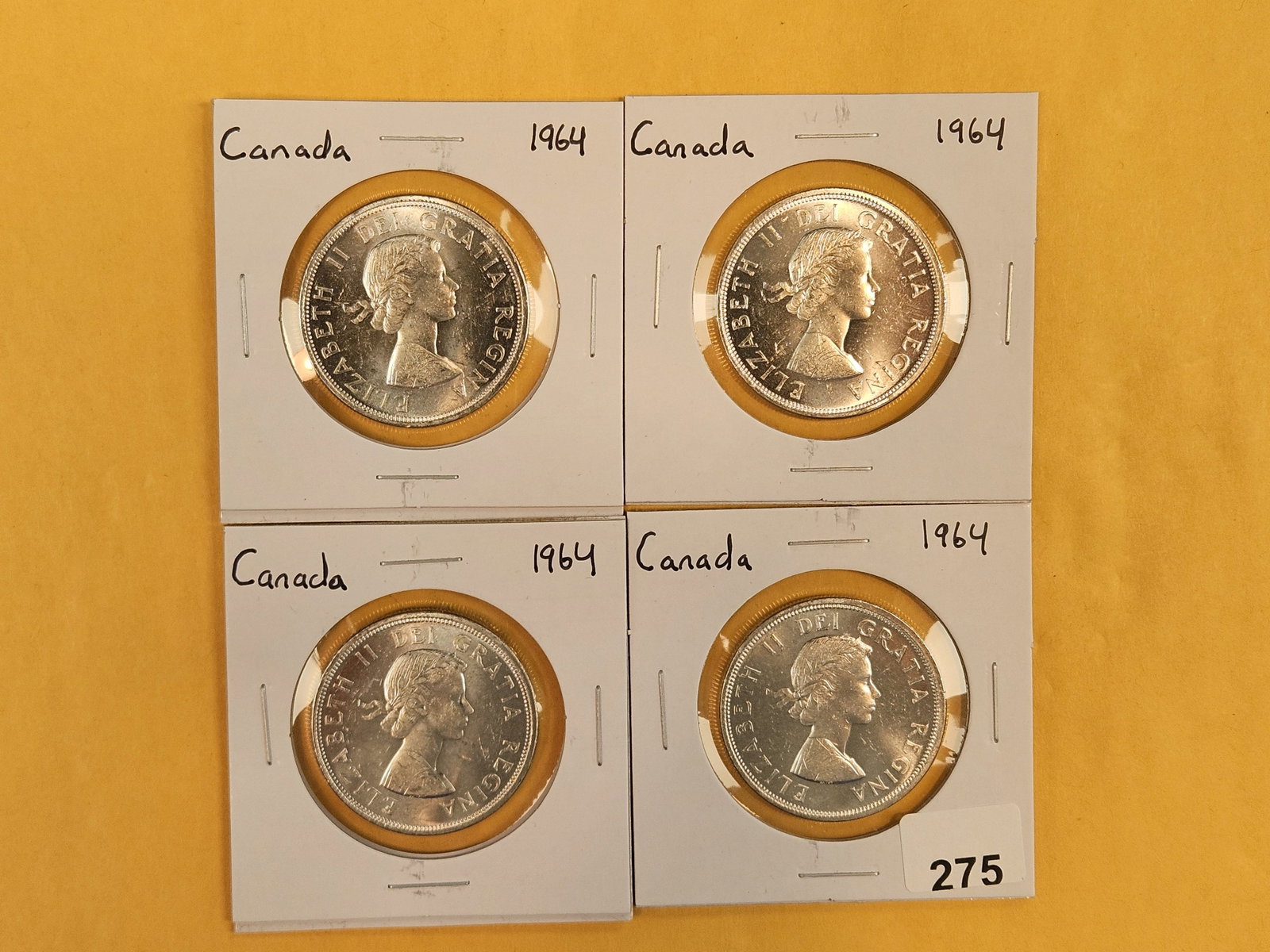 Four GEM Brilliant Uncirculated Canada silver Dollars (1 of 4)