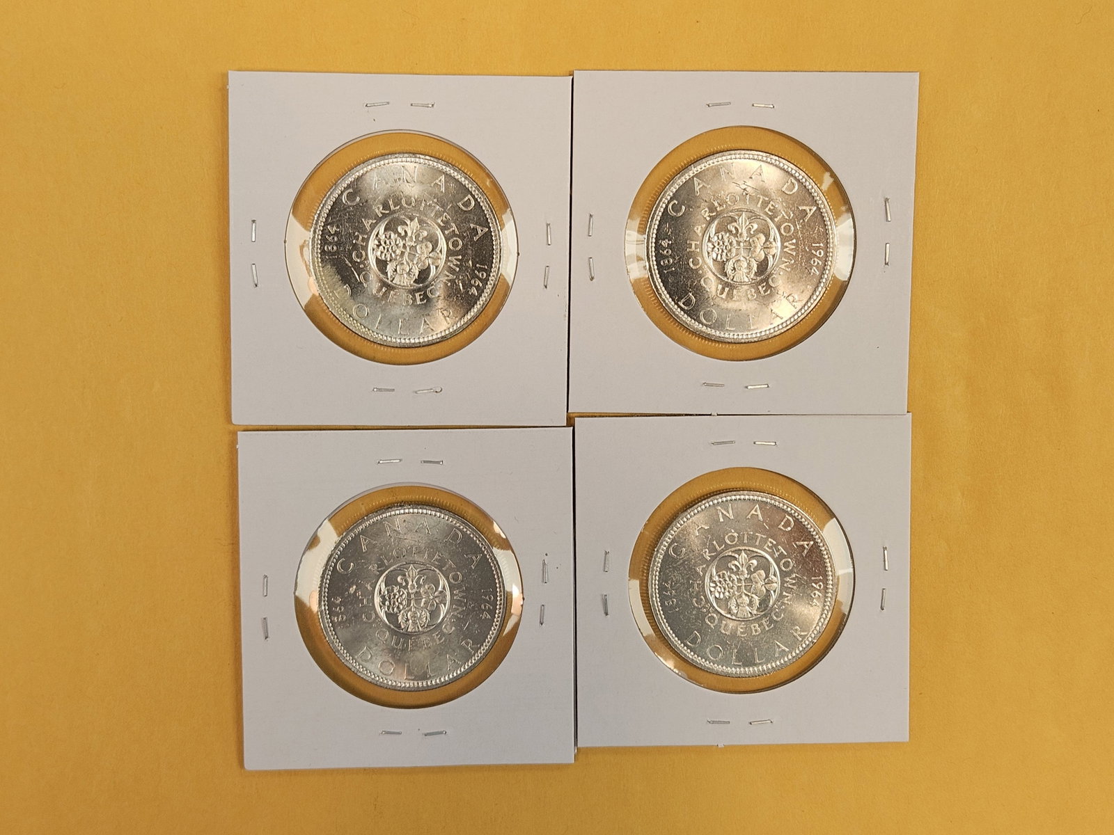 Four GEM Brilliant Uncirculated Canada silver Dollars - 3