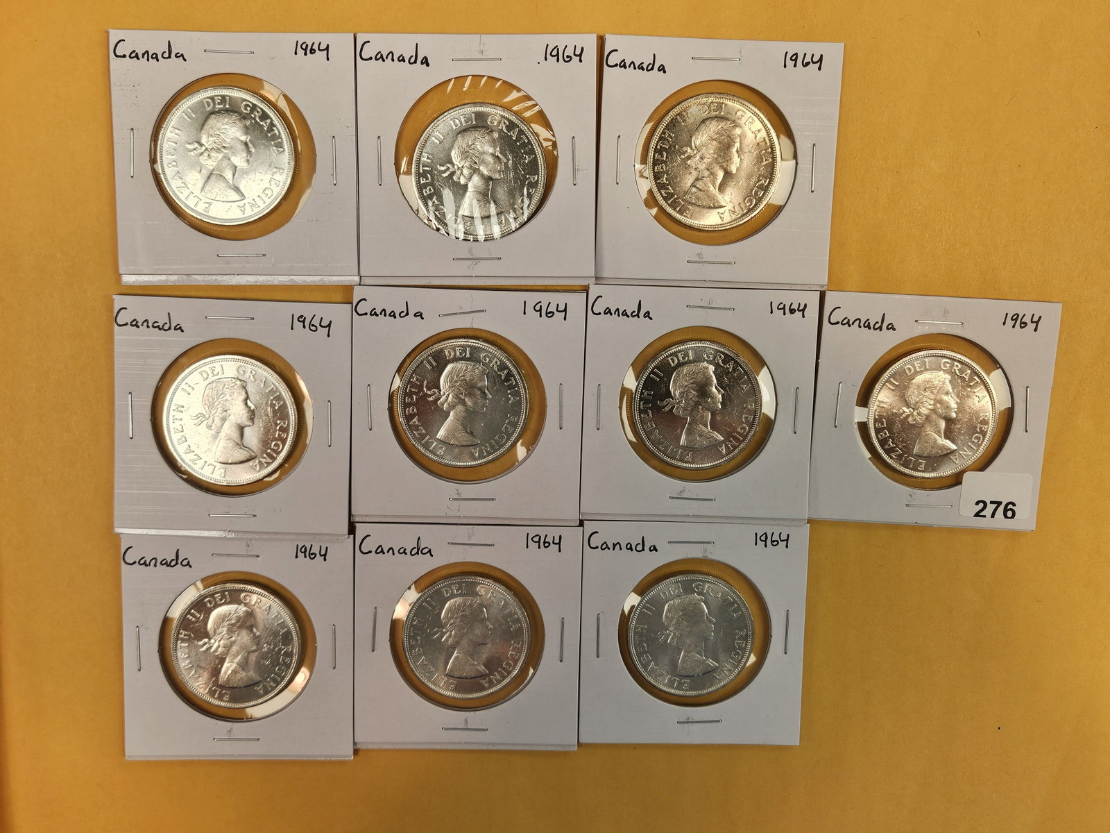 TEN GEM Brilliant Uncirculated Canada silver Dollars (1 of 3)
