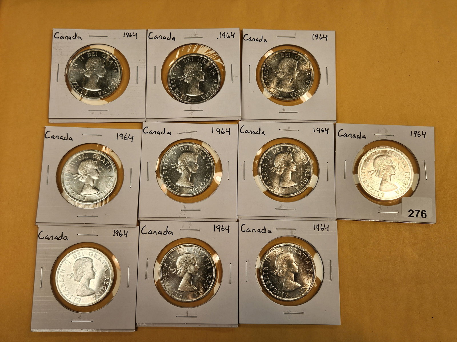 TEN GEM Brilliant Uncirculated Canada silver Dollars - 2