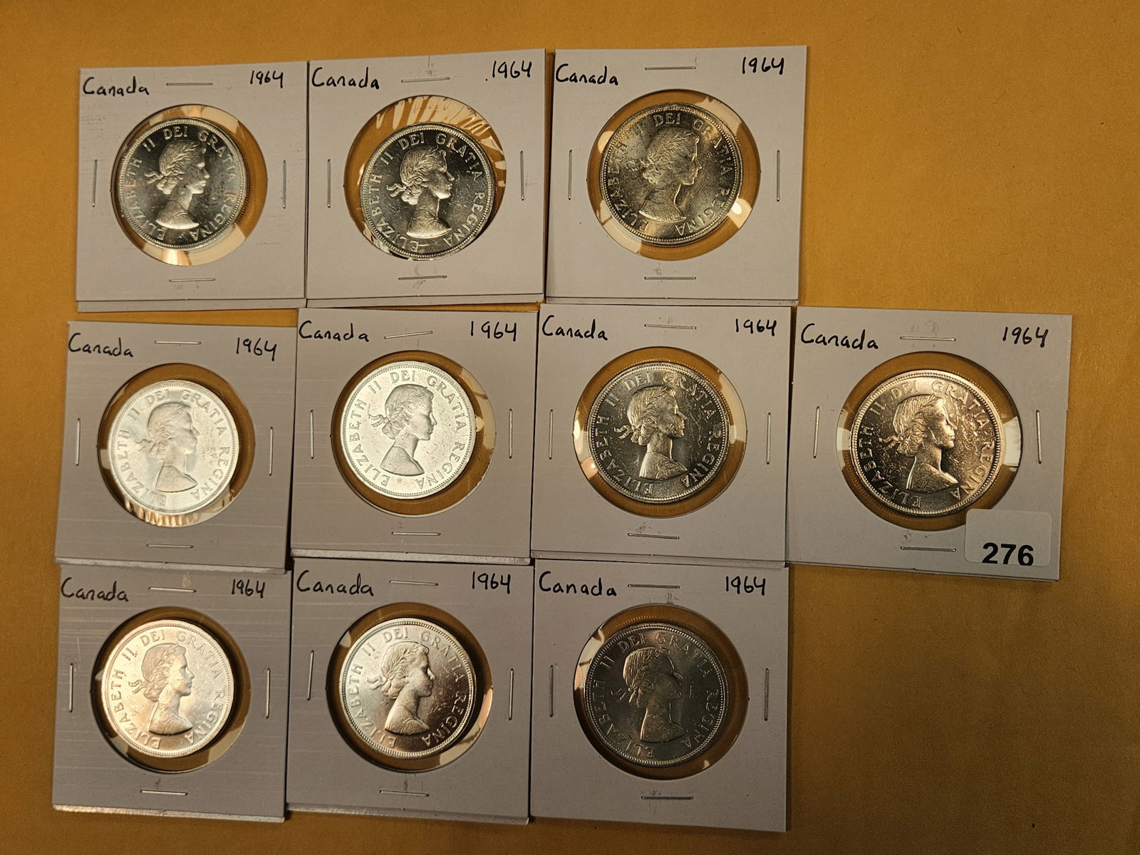 TEN GEM Brilliant Uncirculated Canada silver Dollars - 3