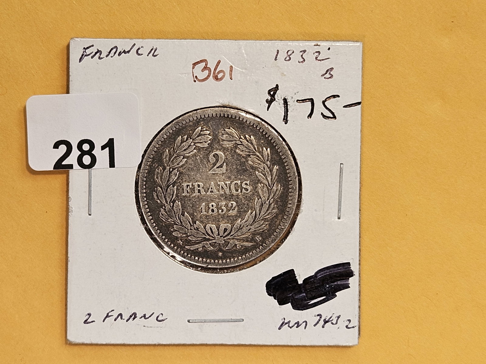 1832 France silver 2 francs - 2