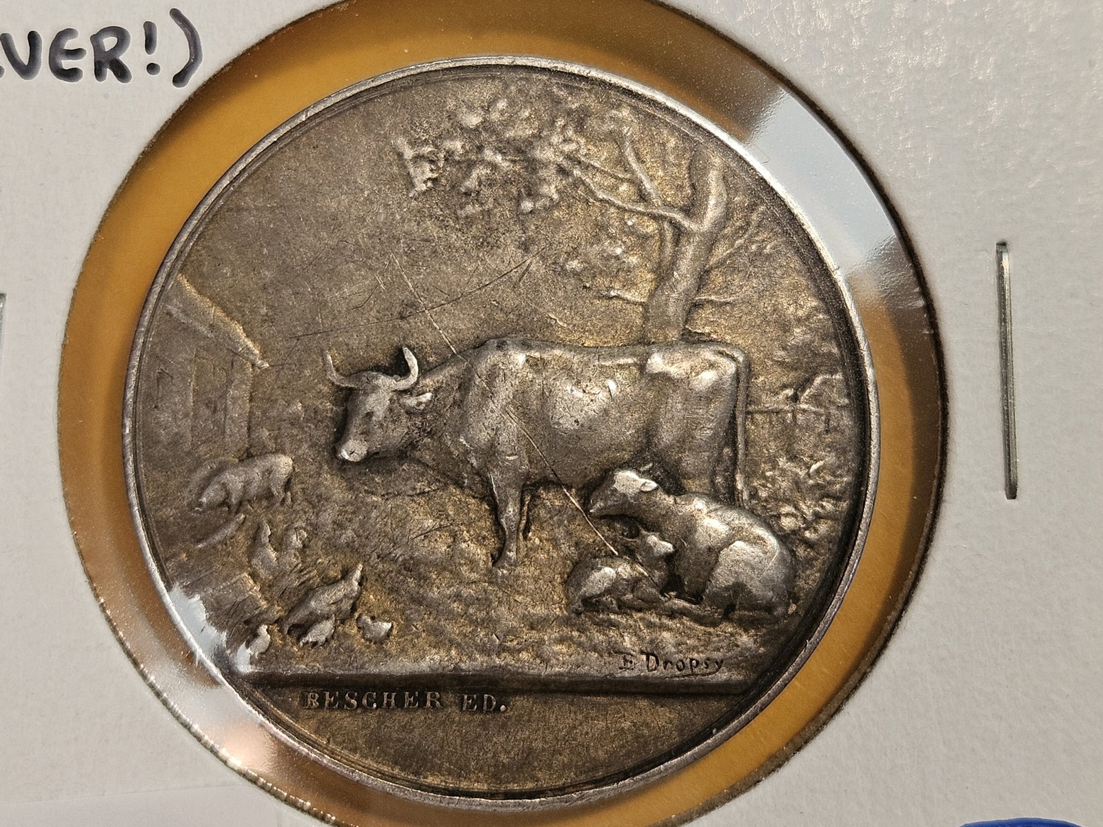 UNIQUE! 1897 France silver Agricultural Society Medal (1 of 7)