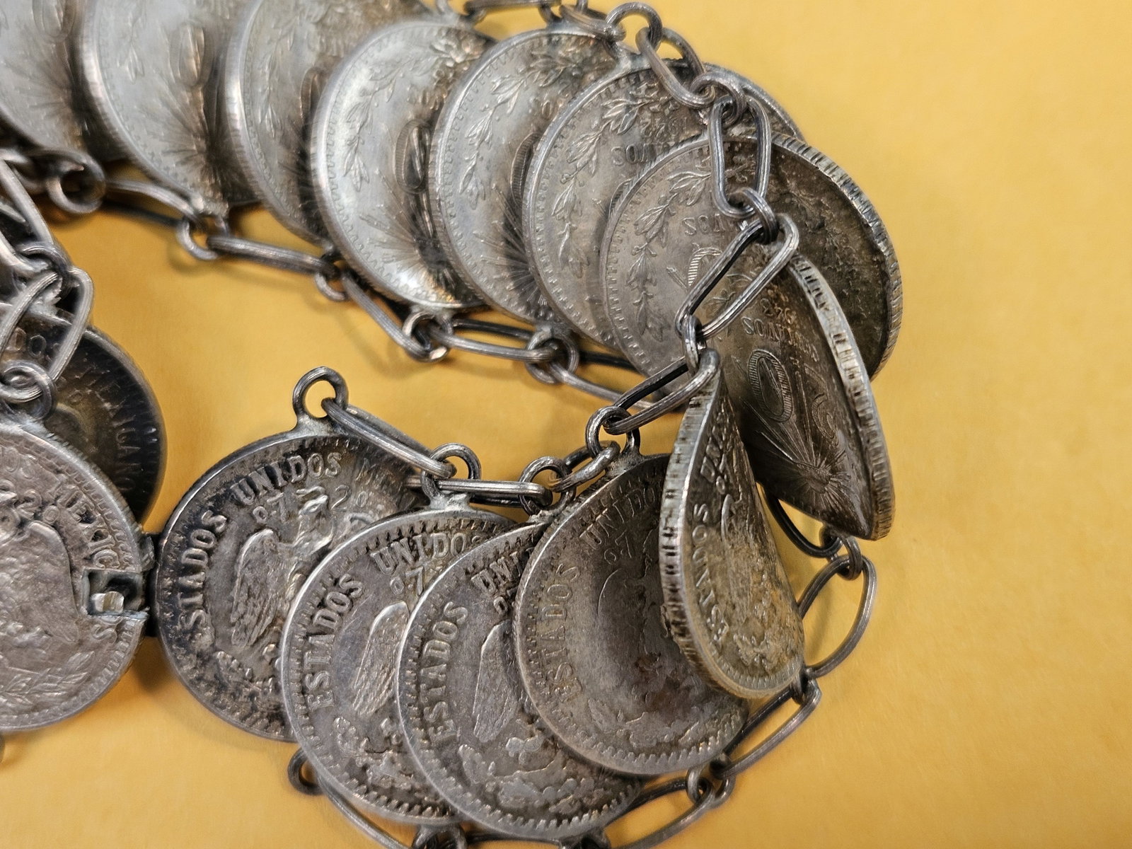 Silver, World coin, Jewelry bracelet - 4