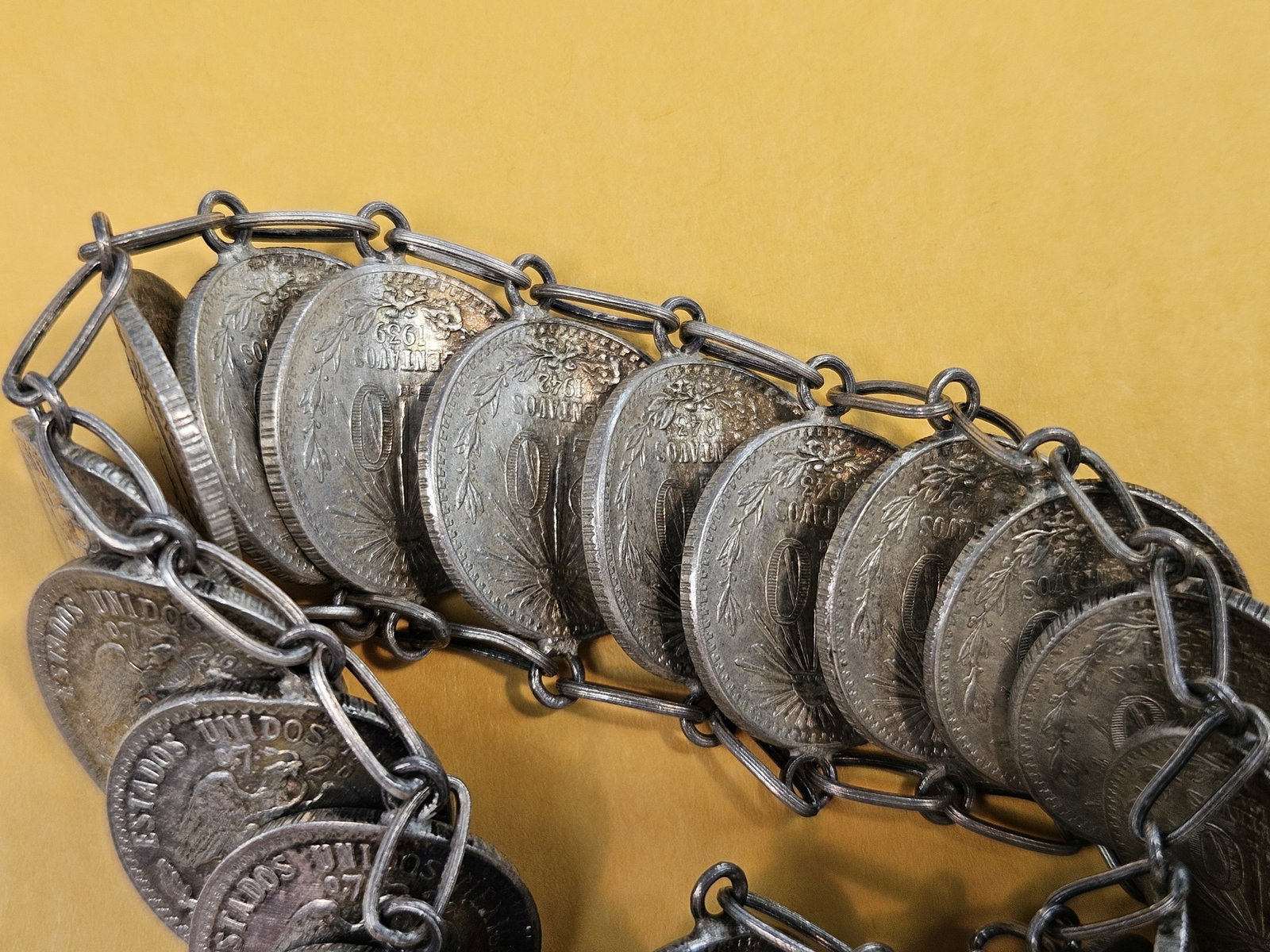 Silver, World coin, Jewelry bracelet - 5
