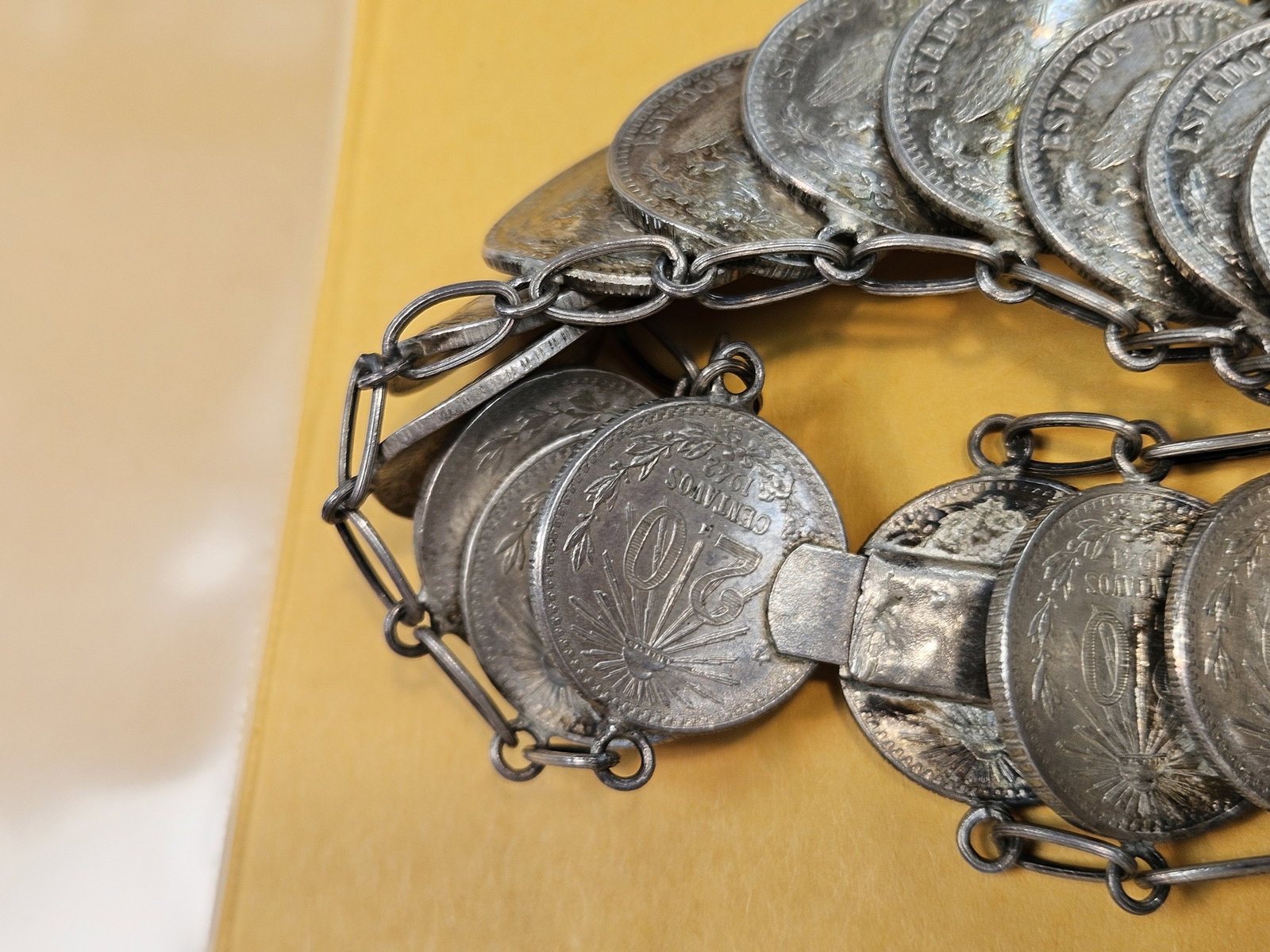 Silver, World coin, Jewelry bracelet - 8