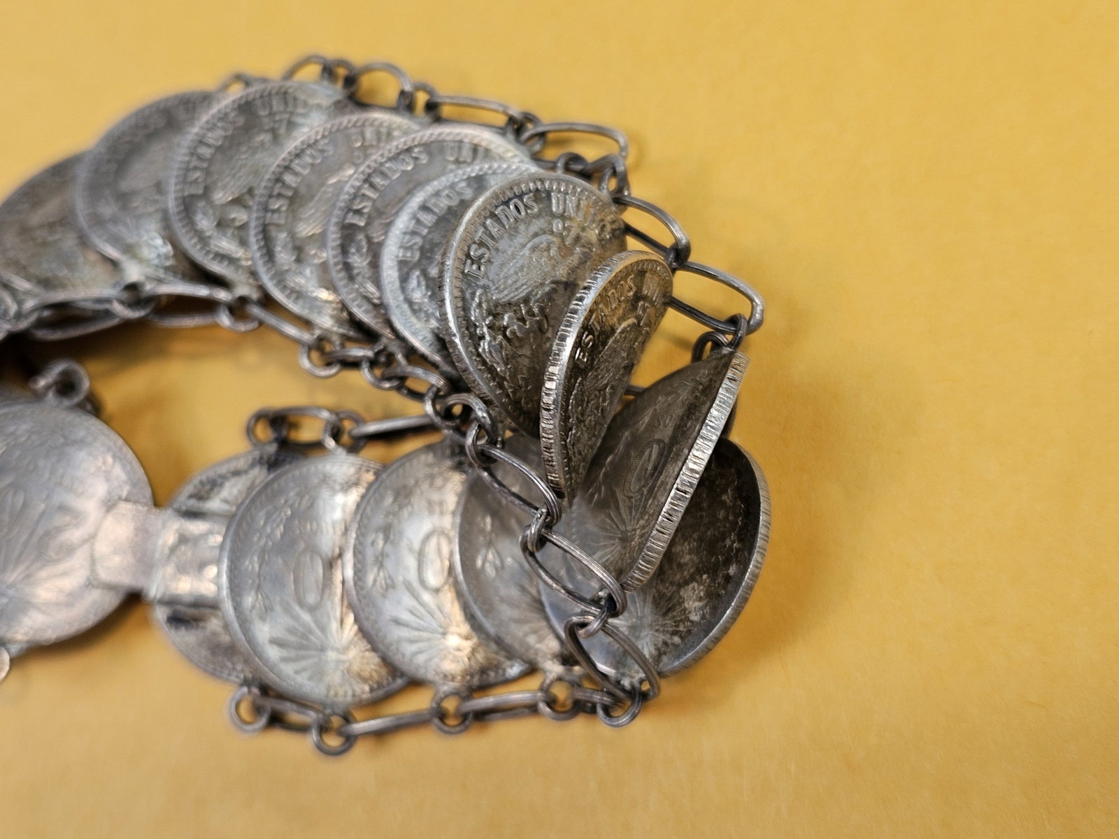 Silver, World coin, Jewelry bracelet - 9