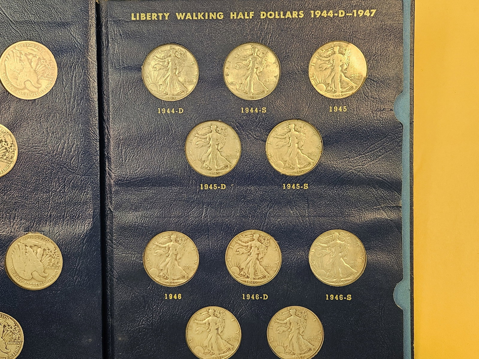 COMPLETE! 1941 - 1947 Walking Liberty silver Half Dollar Collection - 4