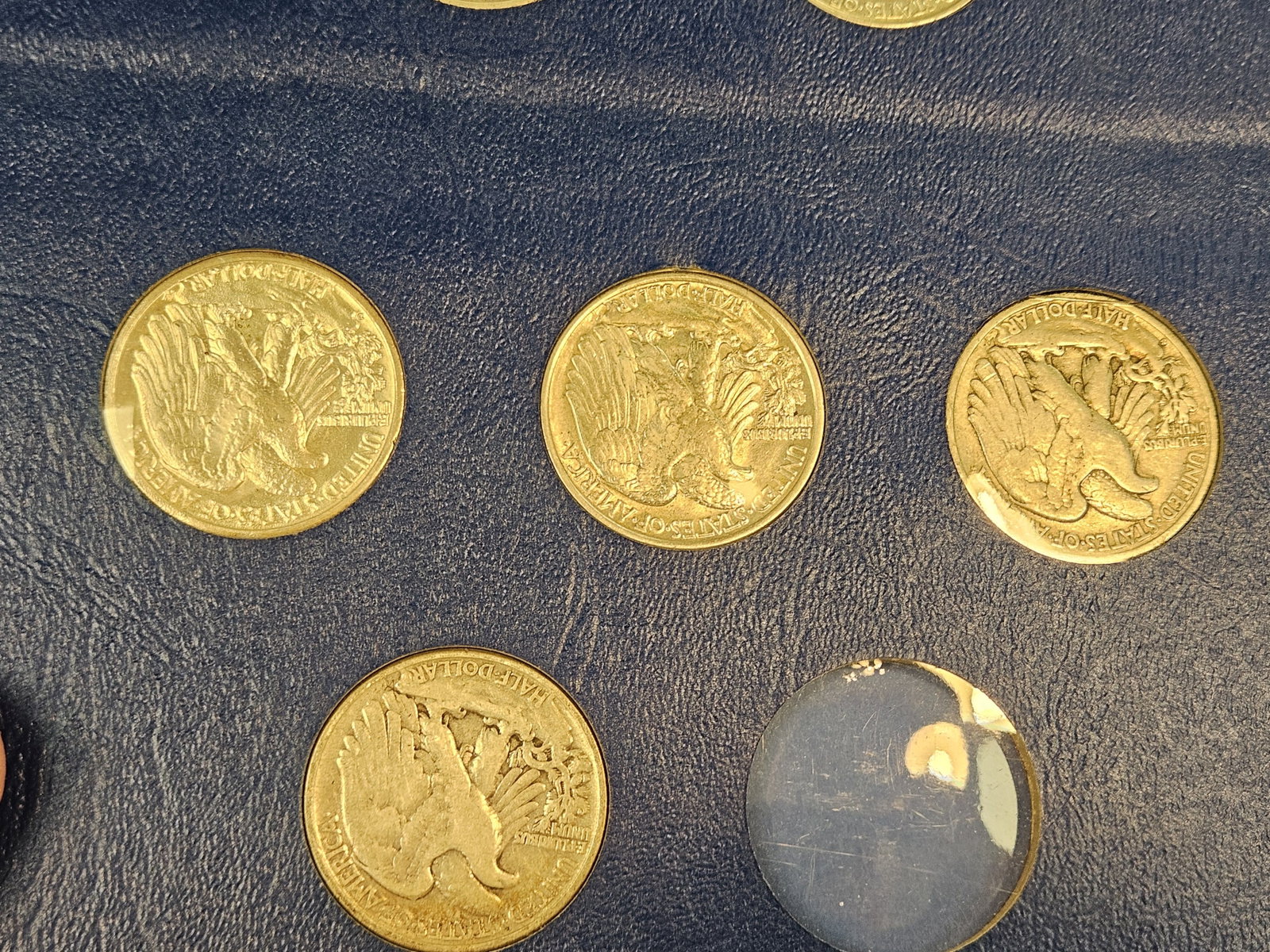 Mostly complete 1941 - 1947 Walking Liberty silver Half Dollar set - 10