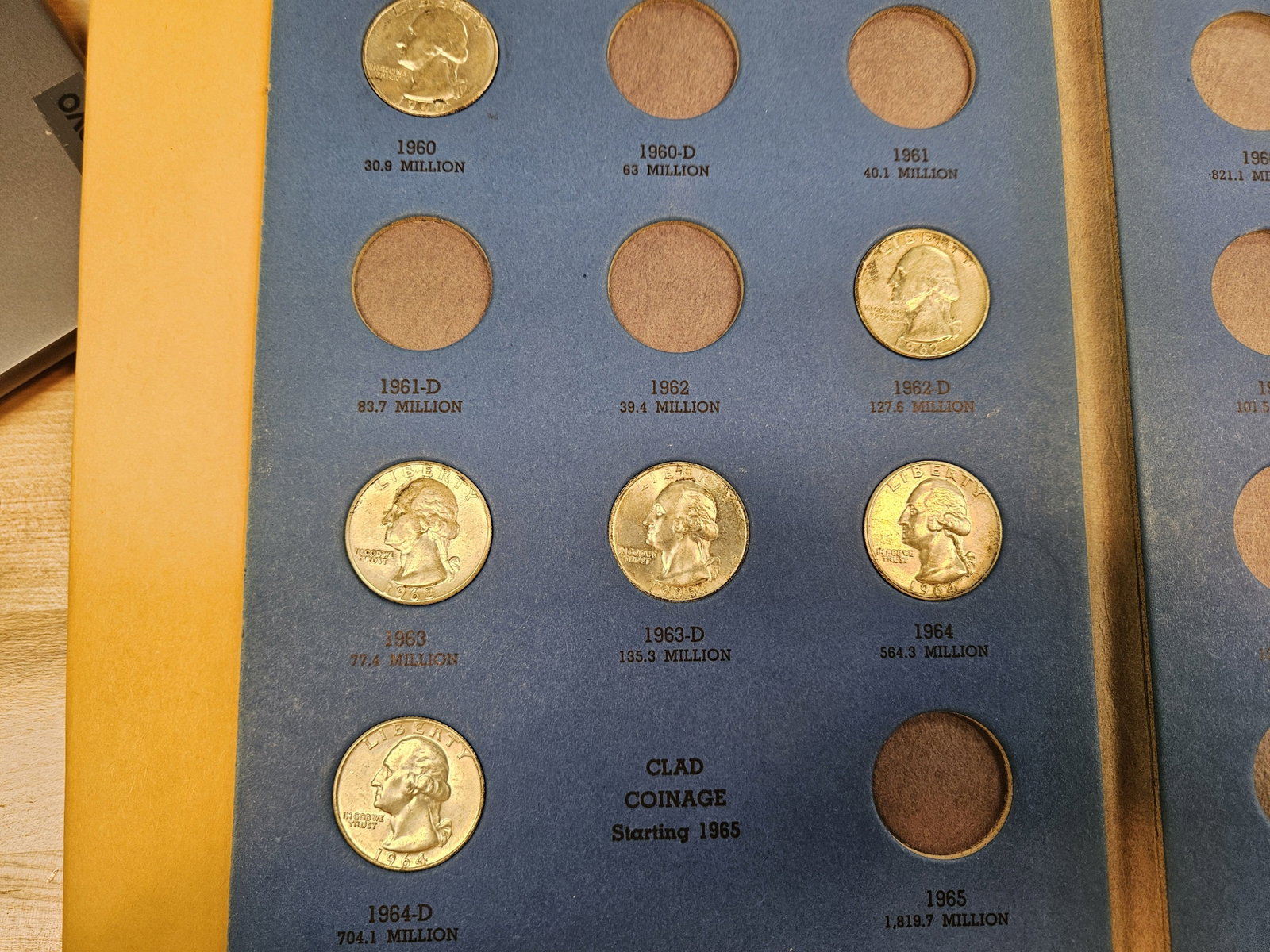 Partially complete silver Washington Quarter Album - 3