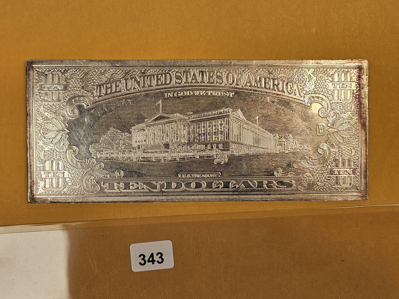 Four Troy ounce .999 fine silver Ten Dollar Replica - 2