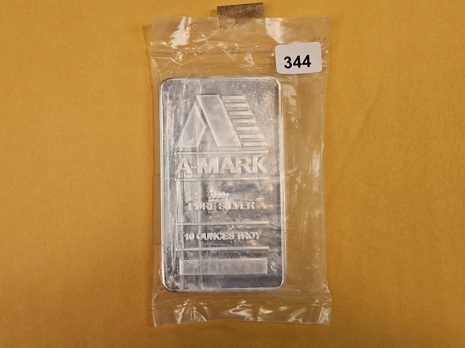 TEN Troy ounce .999 fine silver bar: From A-Mark