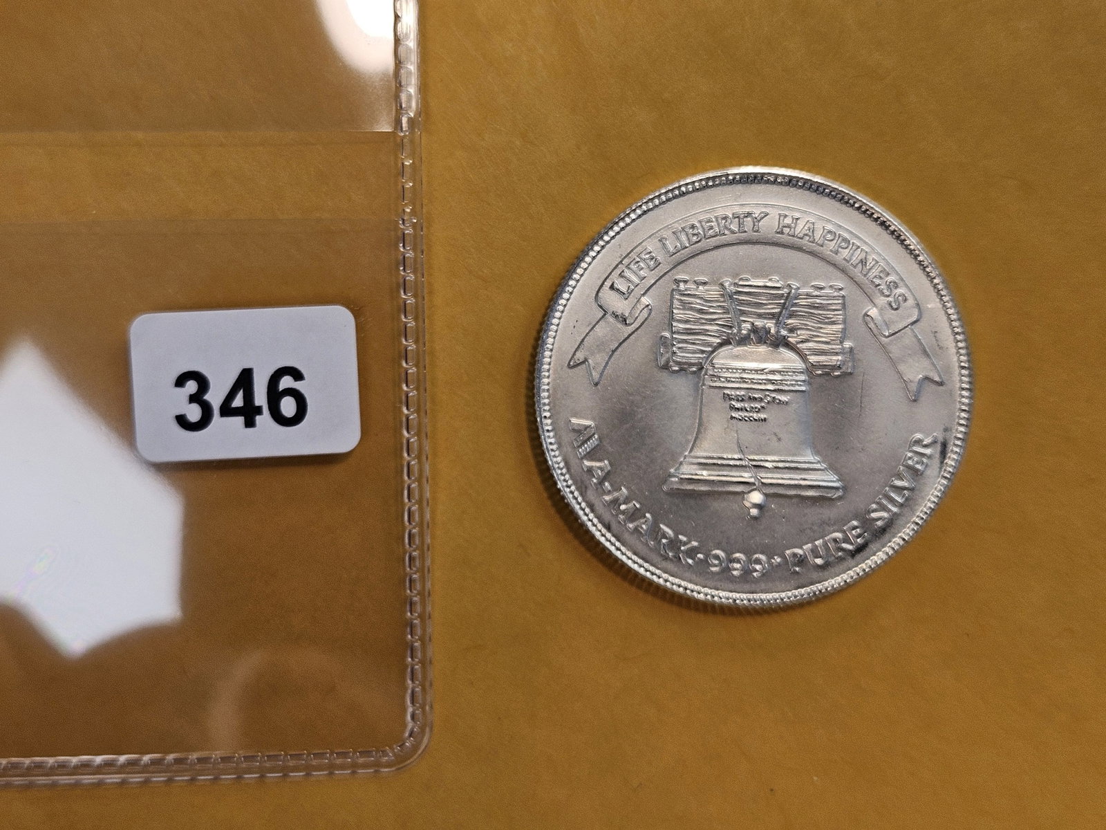 One Troy ounce .999 fine silver art round (1 of 2)