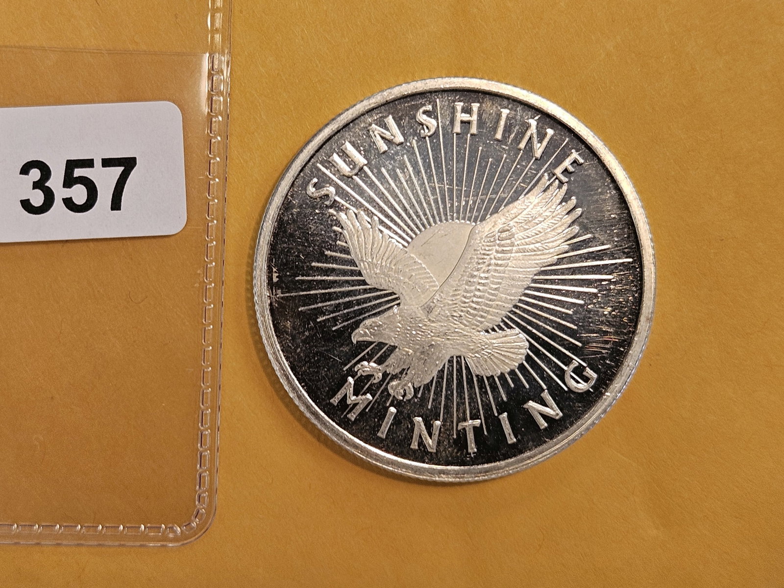 One Troy ounce .999 fine silver art round: Sunshine Minting