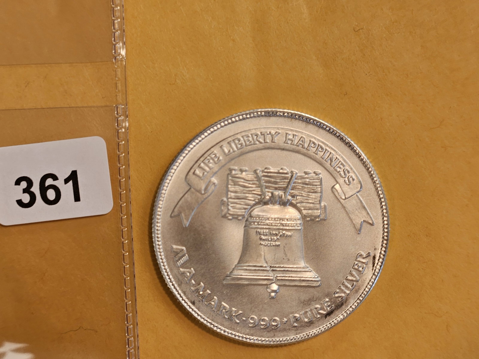 One Troy ounce .999 fine silver art round (1 of 2)