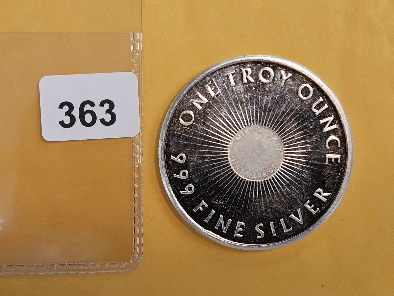 One Troy ounce .999 fine silver art round: Sunshine Minting