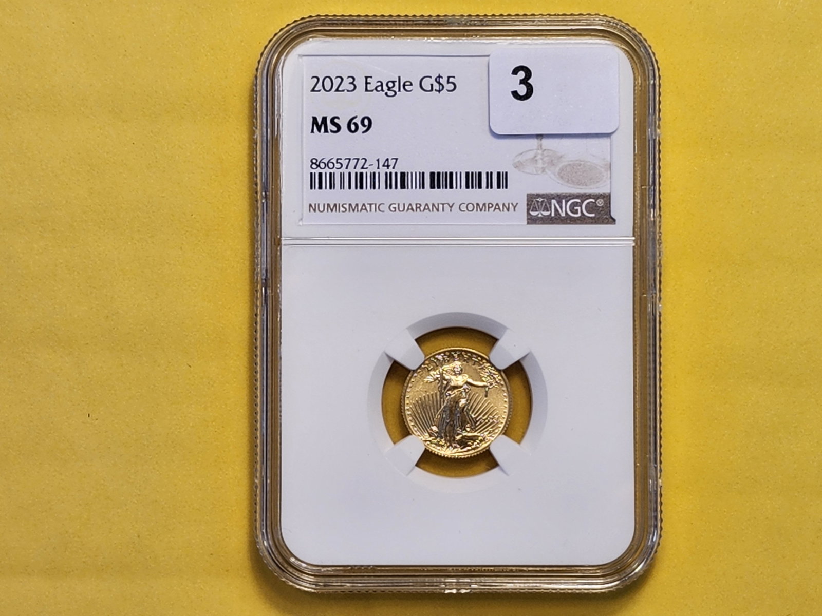 GOLD! GEM NGC 2023 American Gold Eagle $5 Dollars - 2