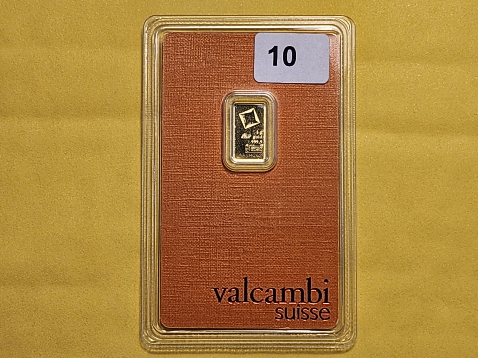 GOLD! Valcambi One Gram .9999 Fine Gold Bar - 2