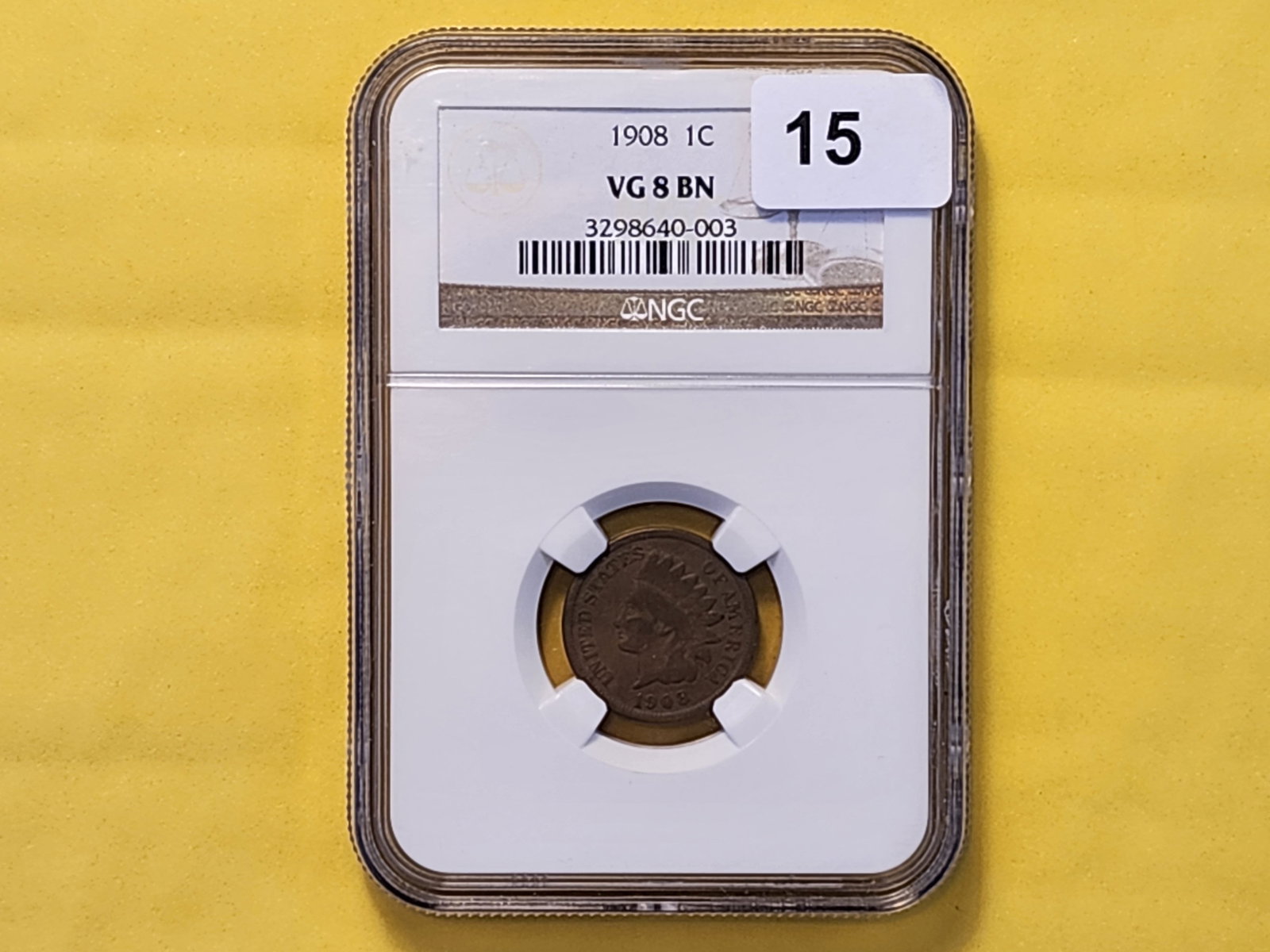 NGC 1908 Indian Head Cent in Very Good - 2