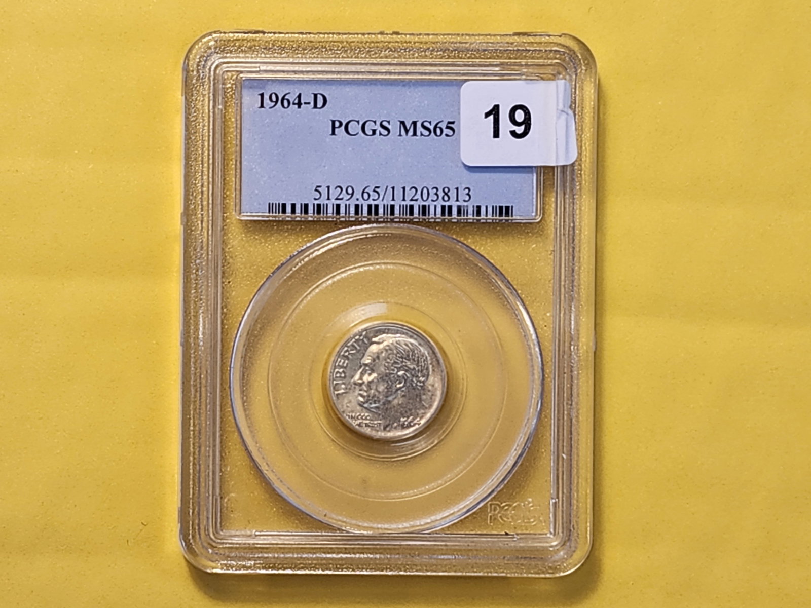 GEM! PCGS 1964-D Silver Roosevelt Dime in Mint State 65 - 2