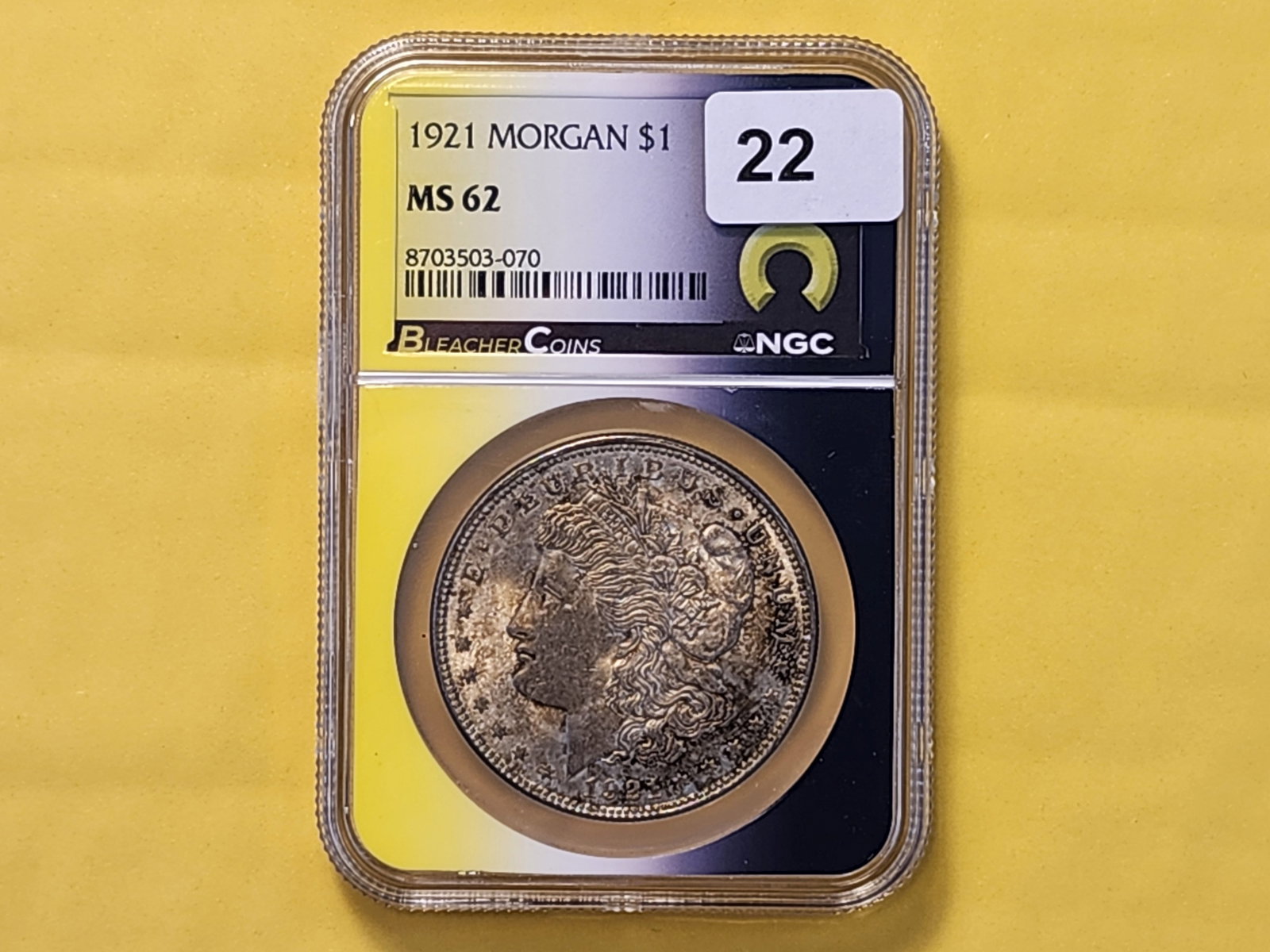 NGC 1921 Morgan Silver Dollar in Mint State 62 - 2