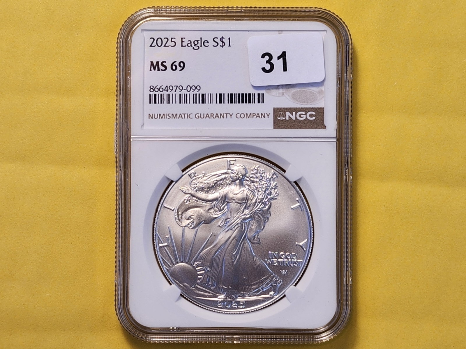 SUPERB GEM! NGC 2025 American Silver Eagle in Mint State 69 - 2