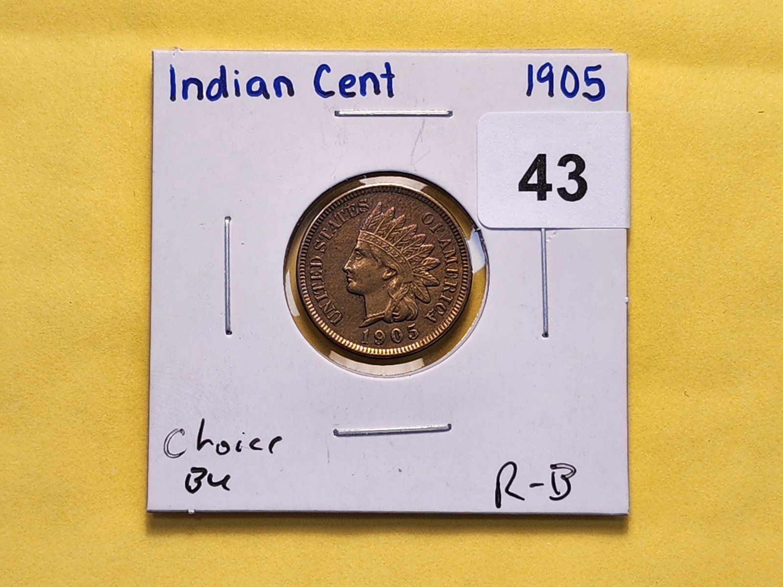 Brilliant Uncirculated 1905 Indian Head Cent - 2
