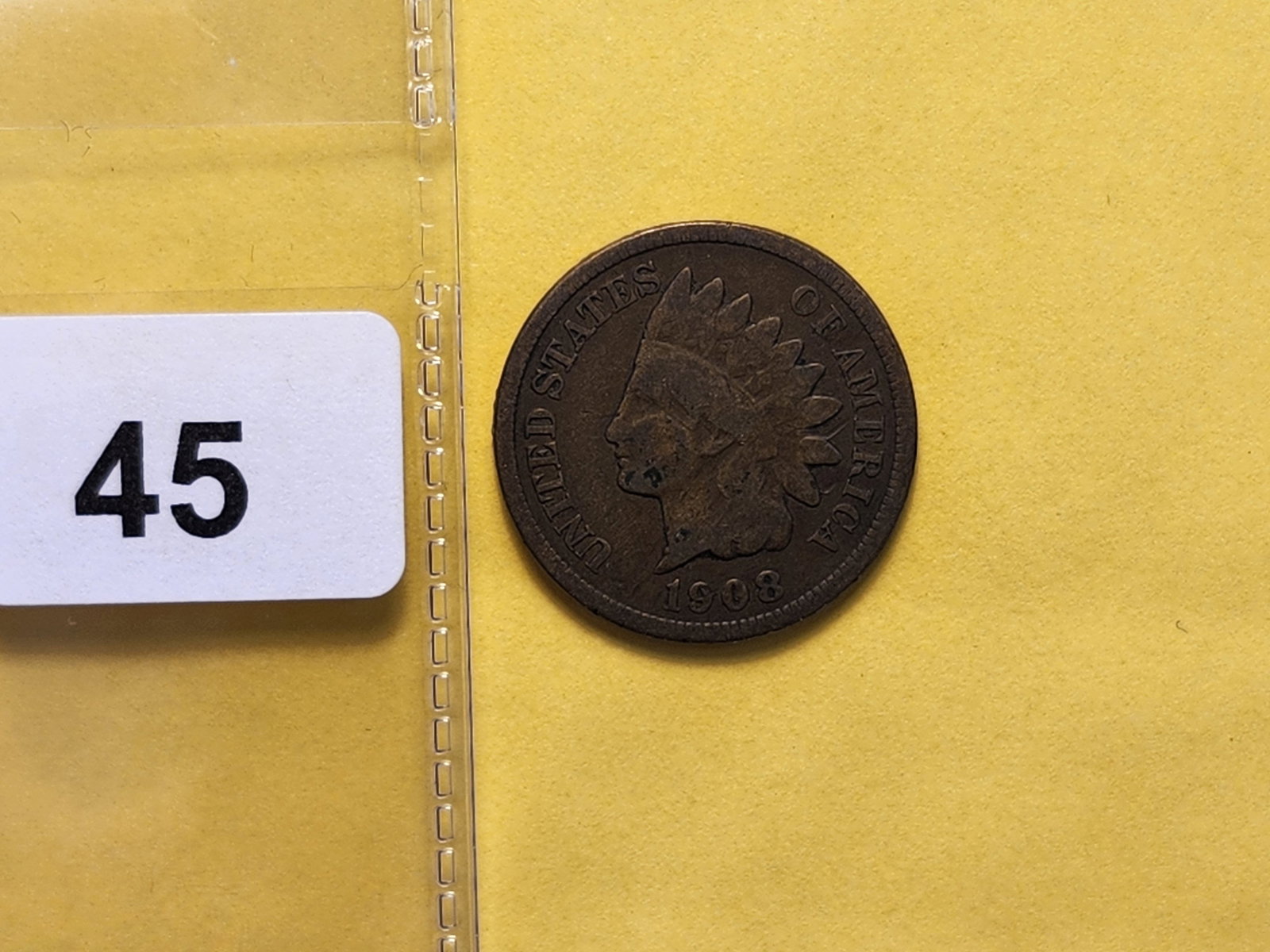 SEMI-KEY DATE! 1908-S Indian Head Cent in Very Good - 2