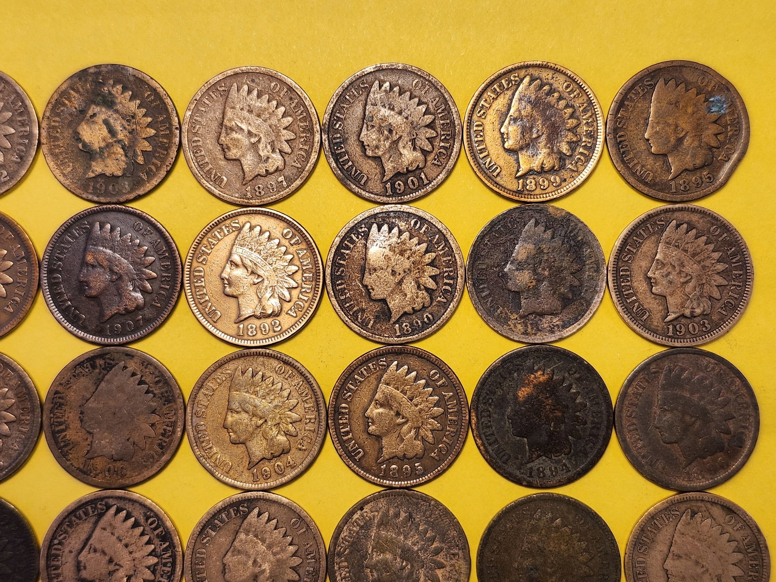 Forty-Five Indian Head Cents - 3