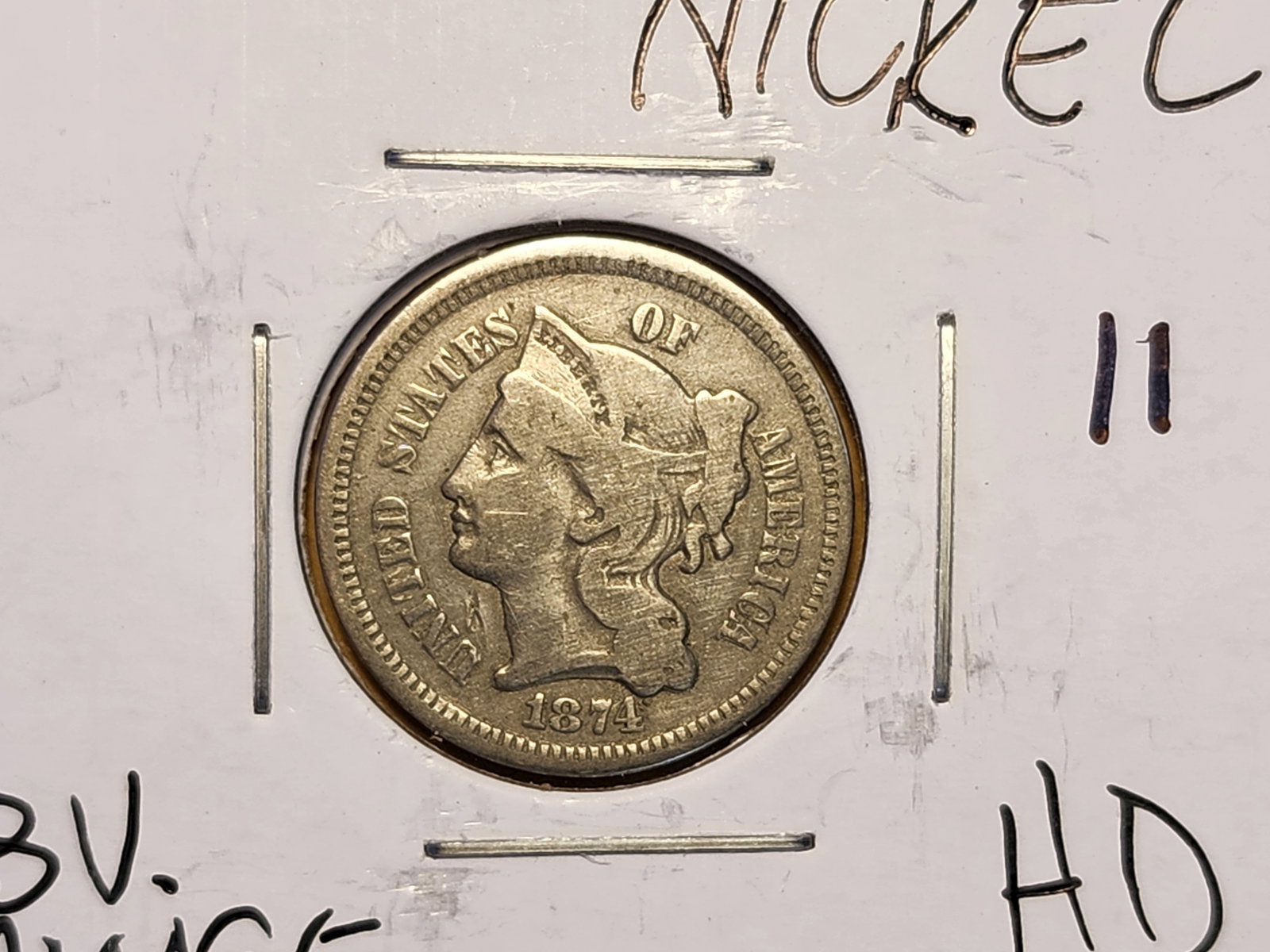 1874 and 1881 Three Cent Nickel - 2