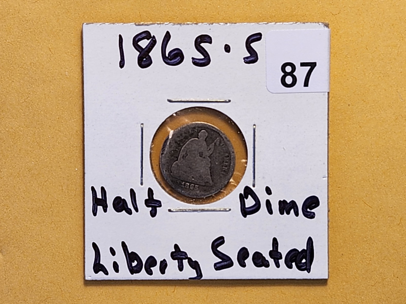Better Date 1865-S Seated Liberty Half Dime - 2