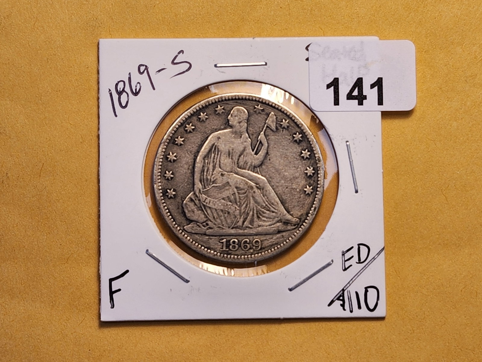1869-S Seated Liberty Half Dollar in Fine - 2