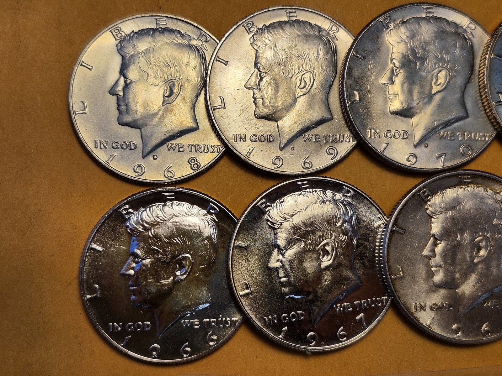 Ten Silver Half Dollars - 2