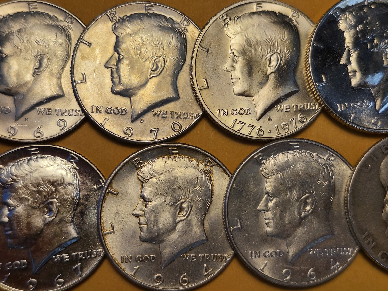 Ten Silver Half Dollars - 3
