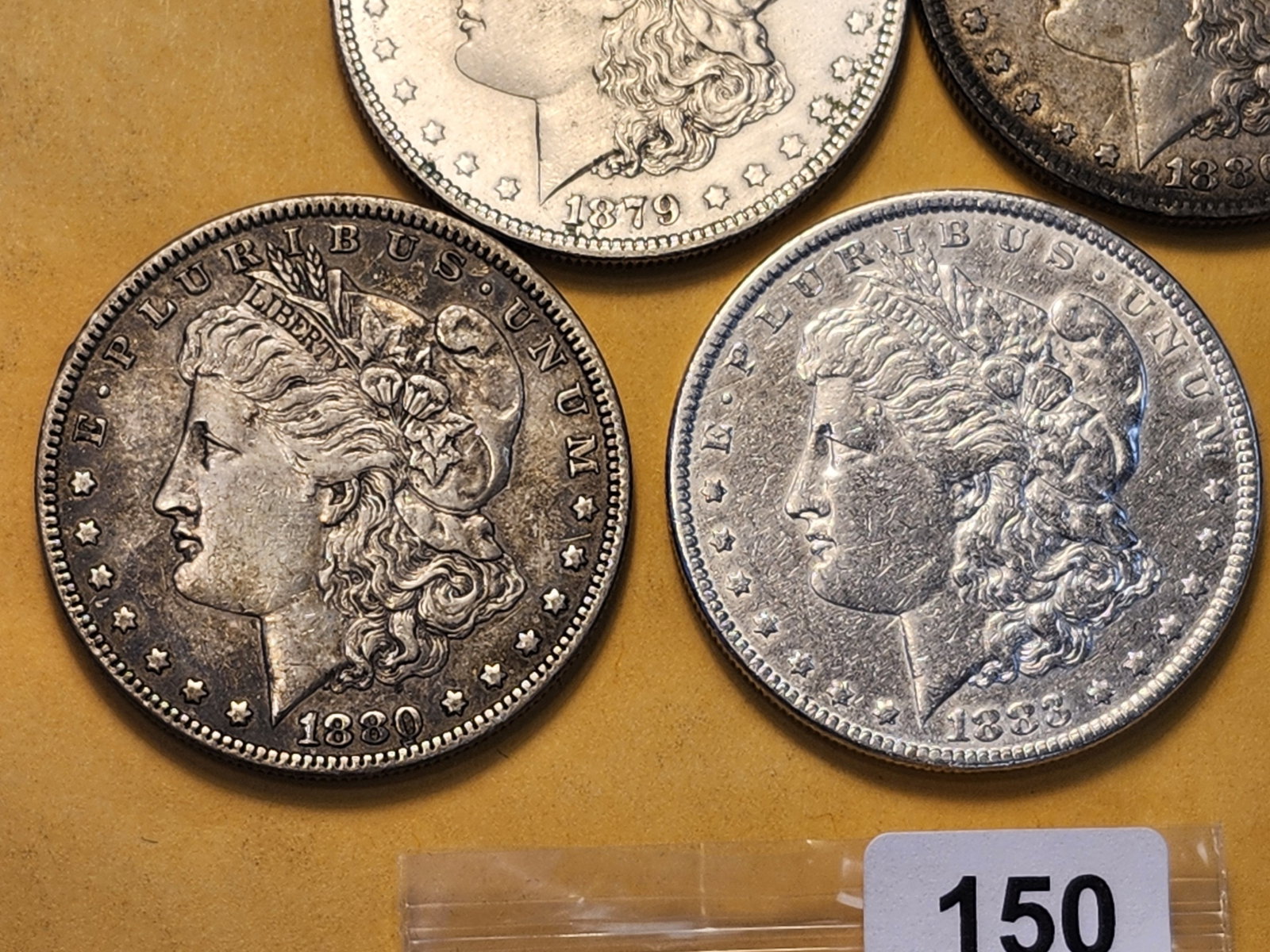 Five About Uncirculated Morgan Silver Dollars - 3