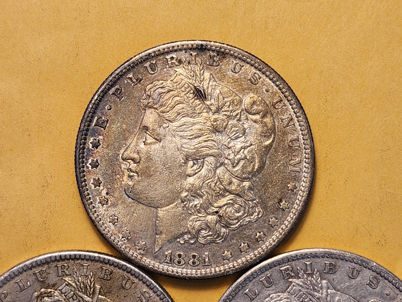 Three About Uncirculated Morgan Silver Dollar - 2