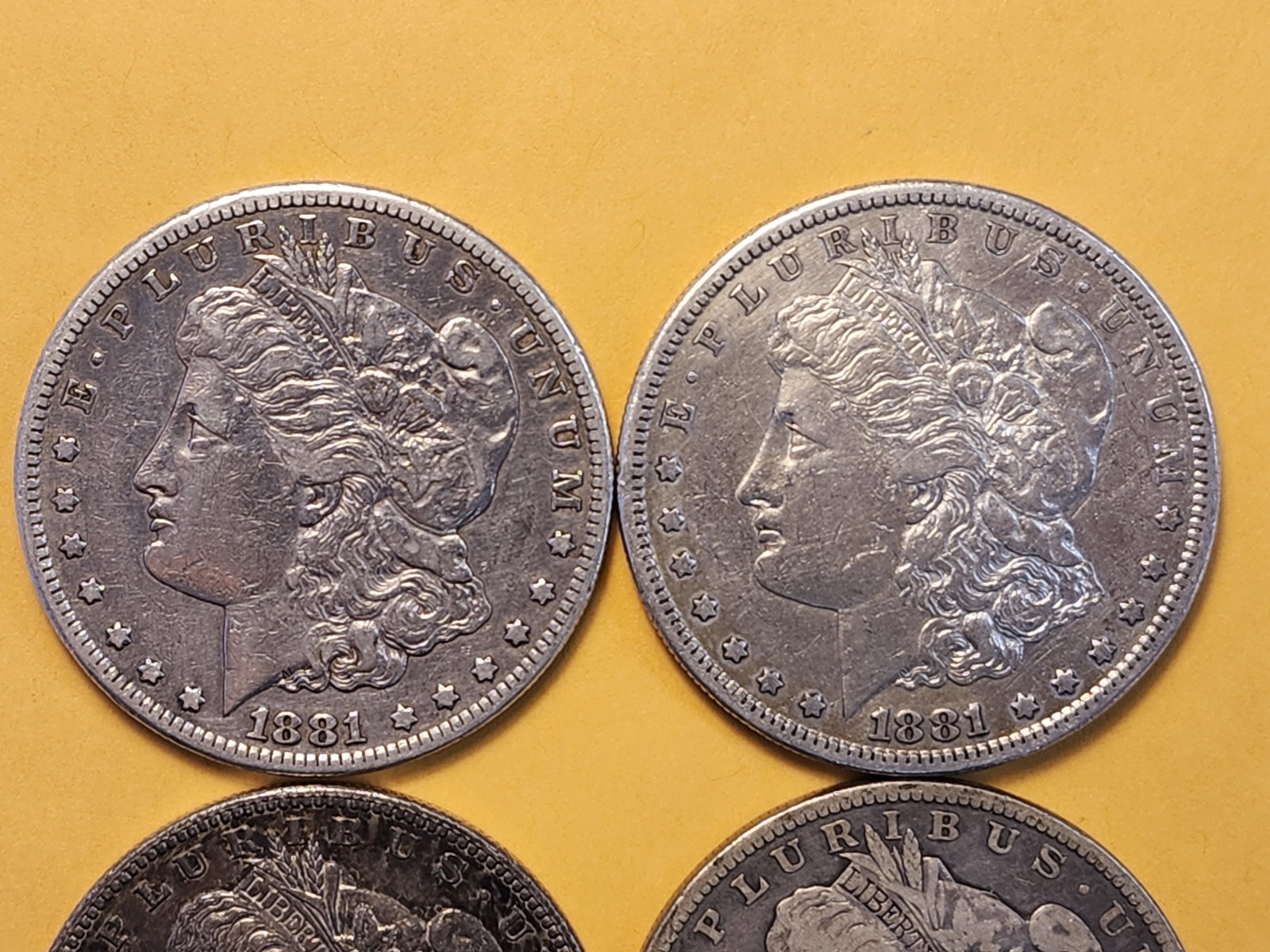 Four Morgan Silver Dollars - 2