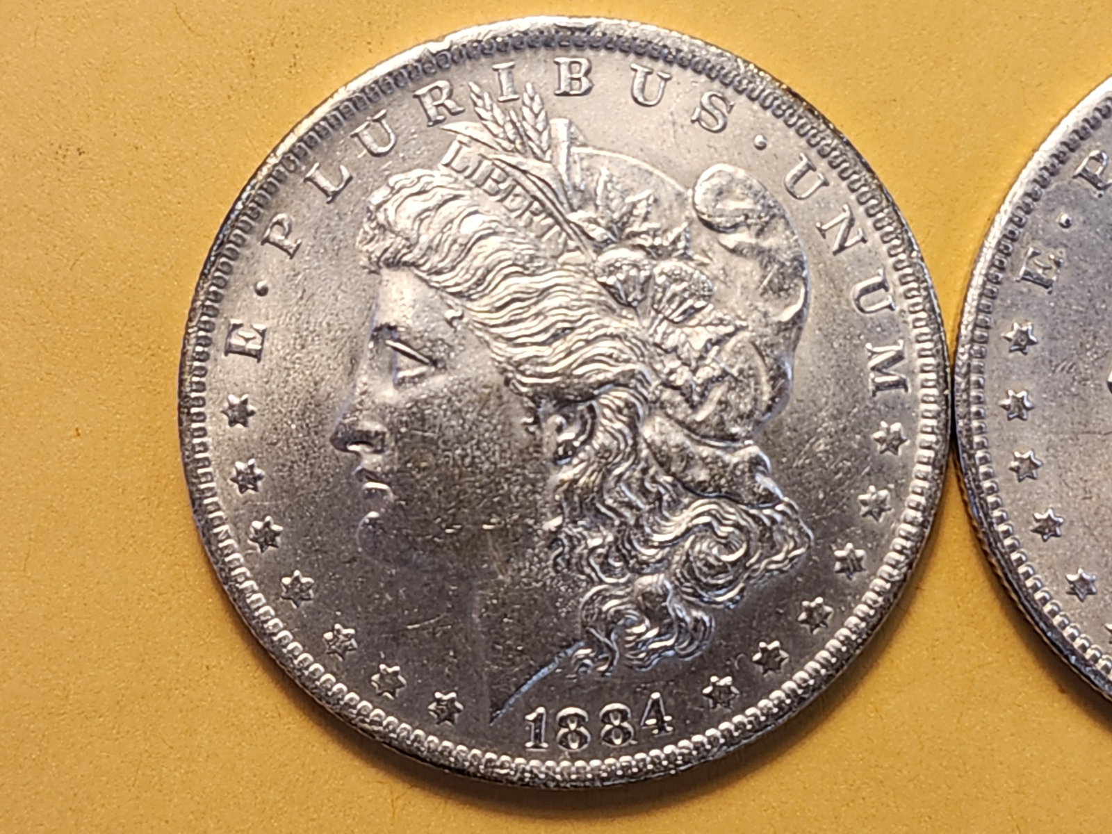 Two Brilliant About Uncirculated Morgan Silver Dollars - 2
