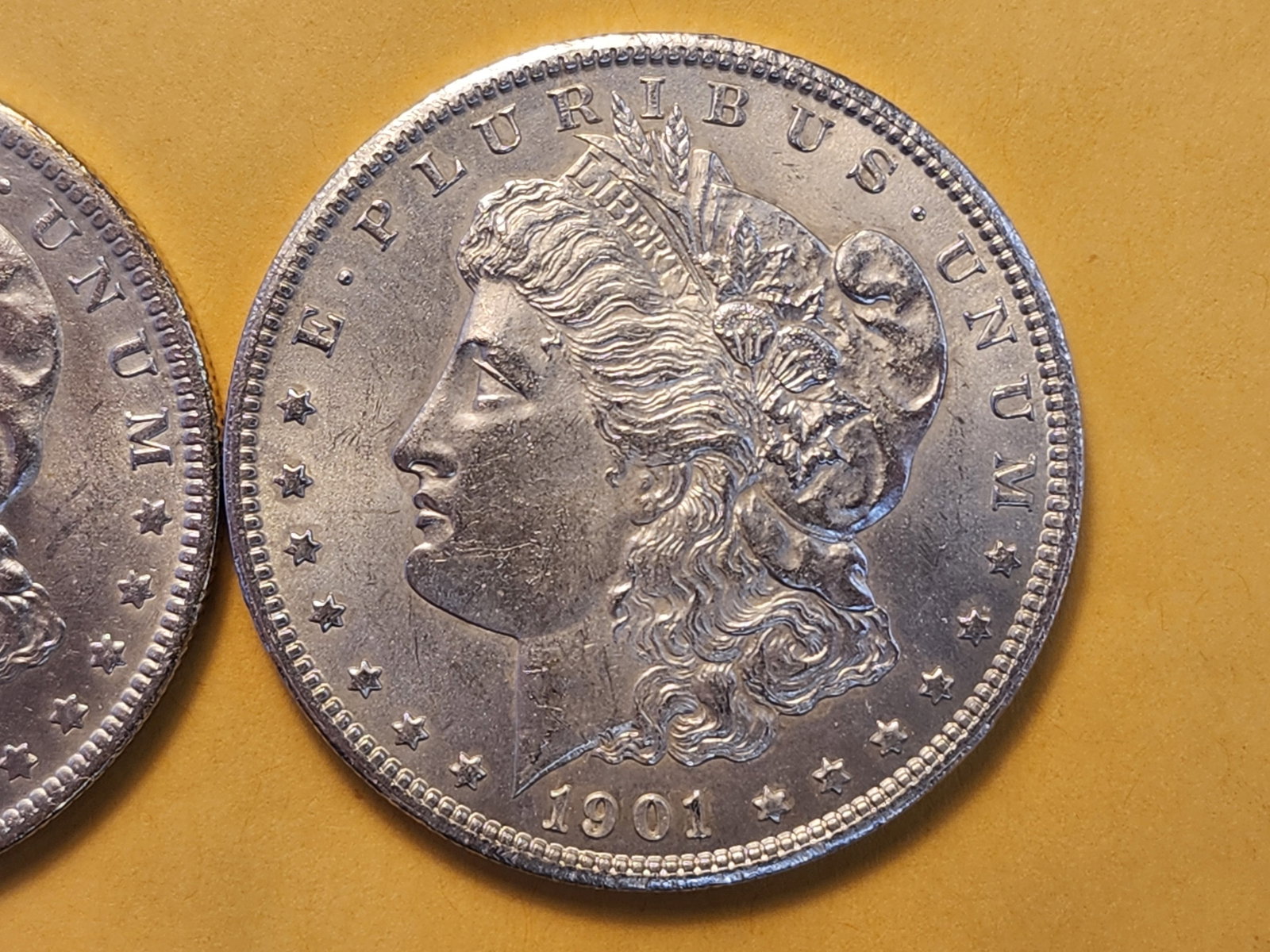 Two Brilliant About Uncirculated Morgan Silver Dollars - 3