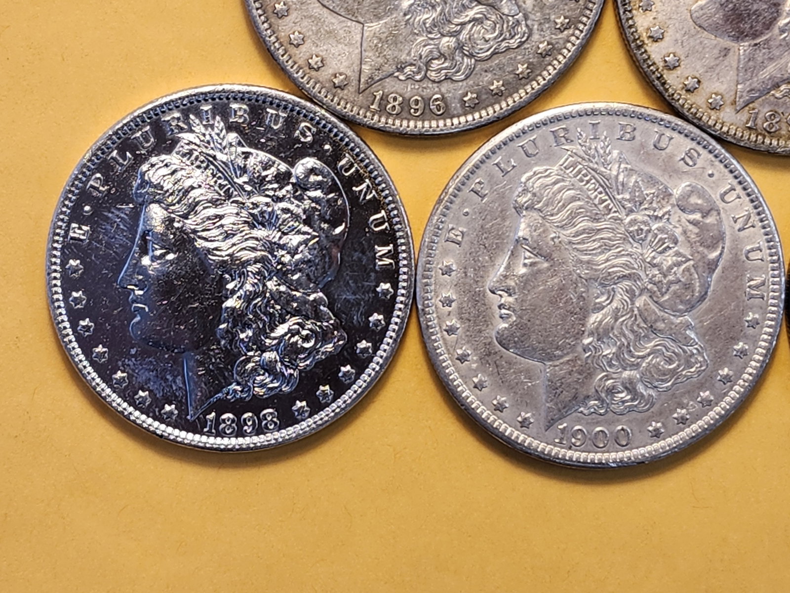 Five About Uncirculated Morgan Silver Dollars - 3