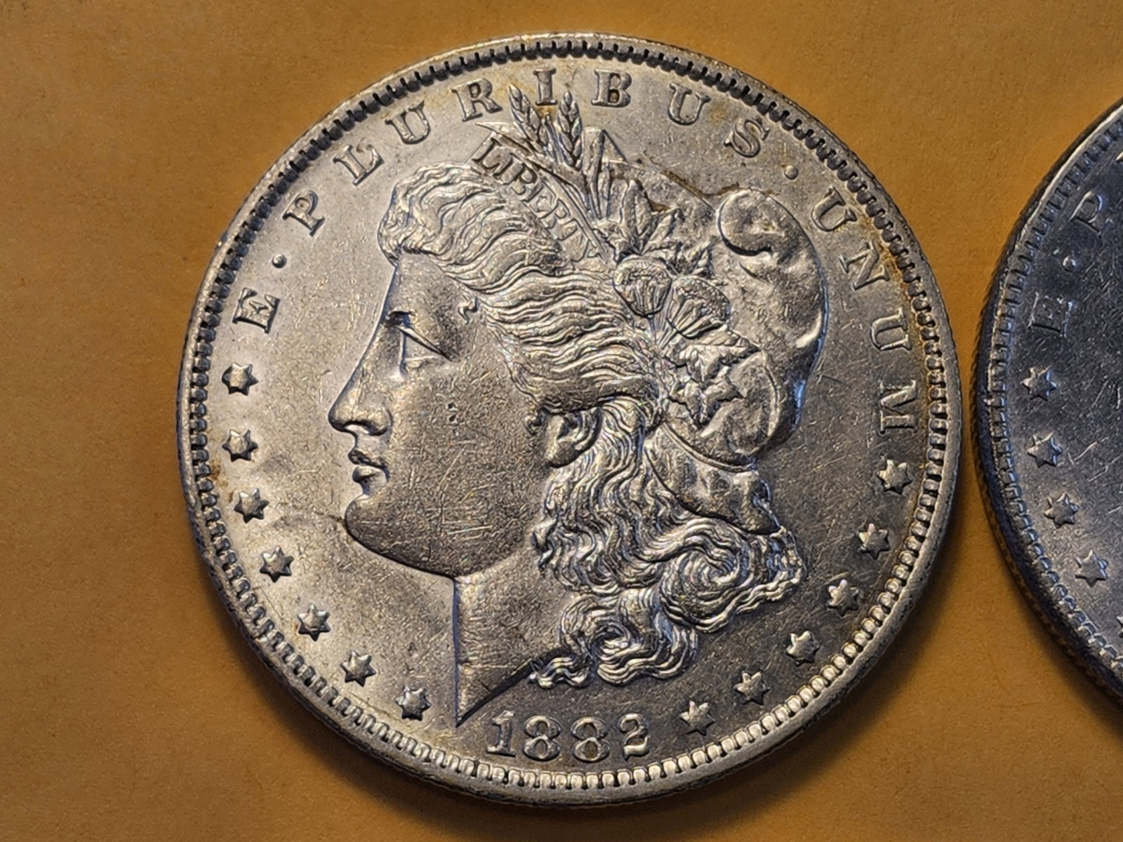 Two Brilliant About Uncirculated Morgan Silver Dollars - 2