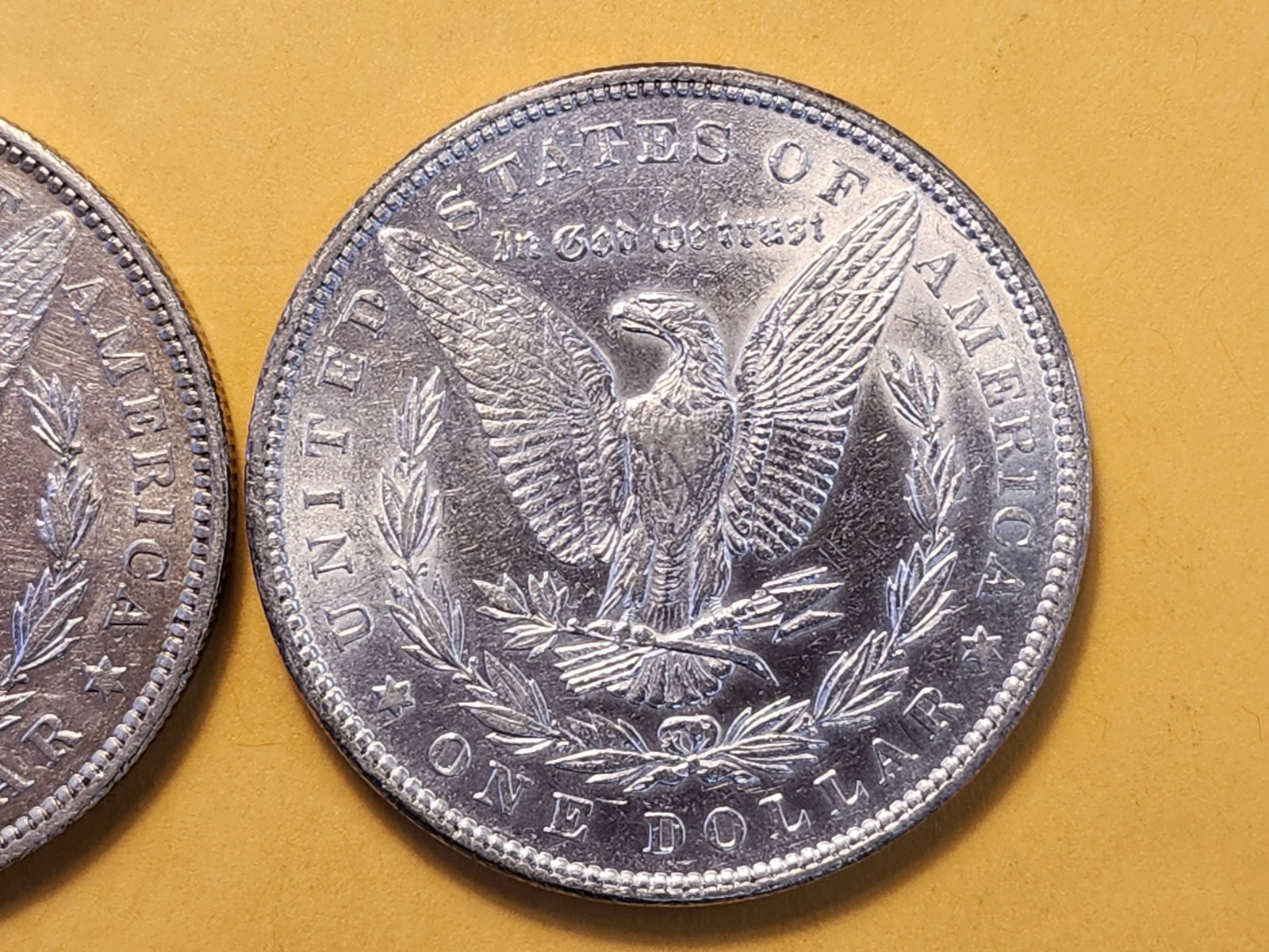 Two Brilliant About Uncirculated Morgan Silver Dollars - 5