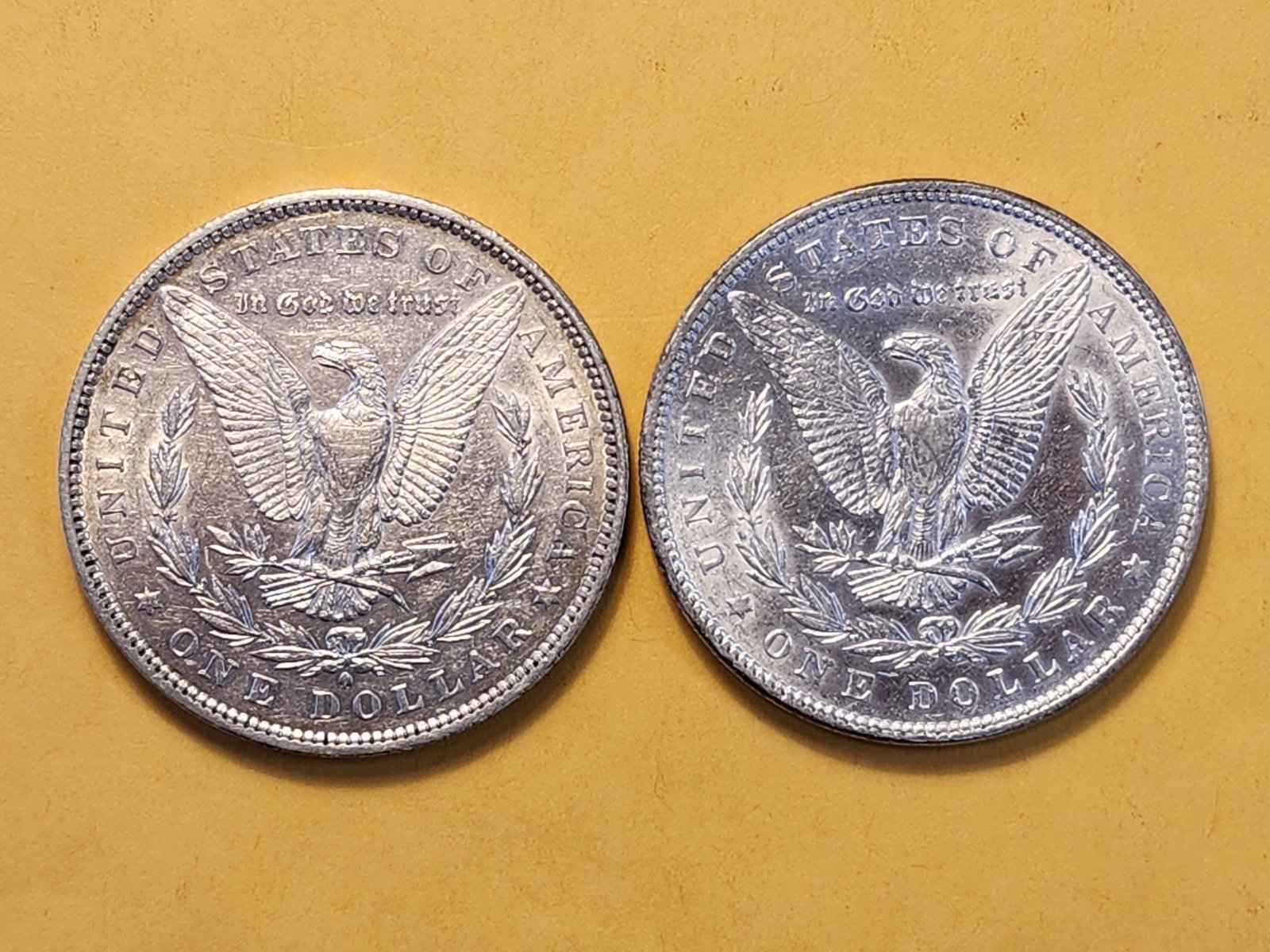 Two Brilliant About Uncirculated Morgan Silver Dollars - 6