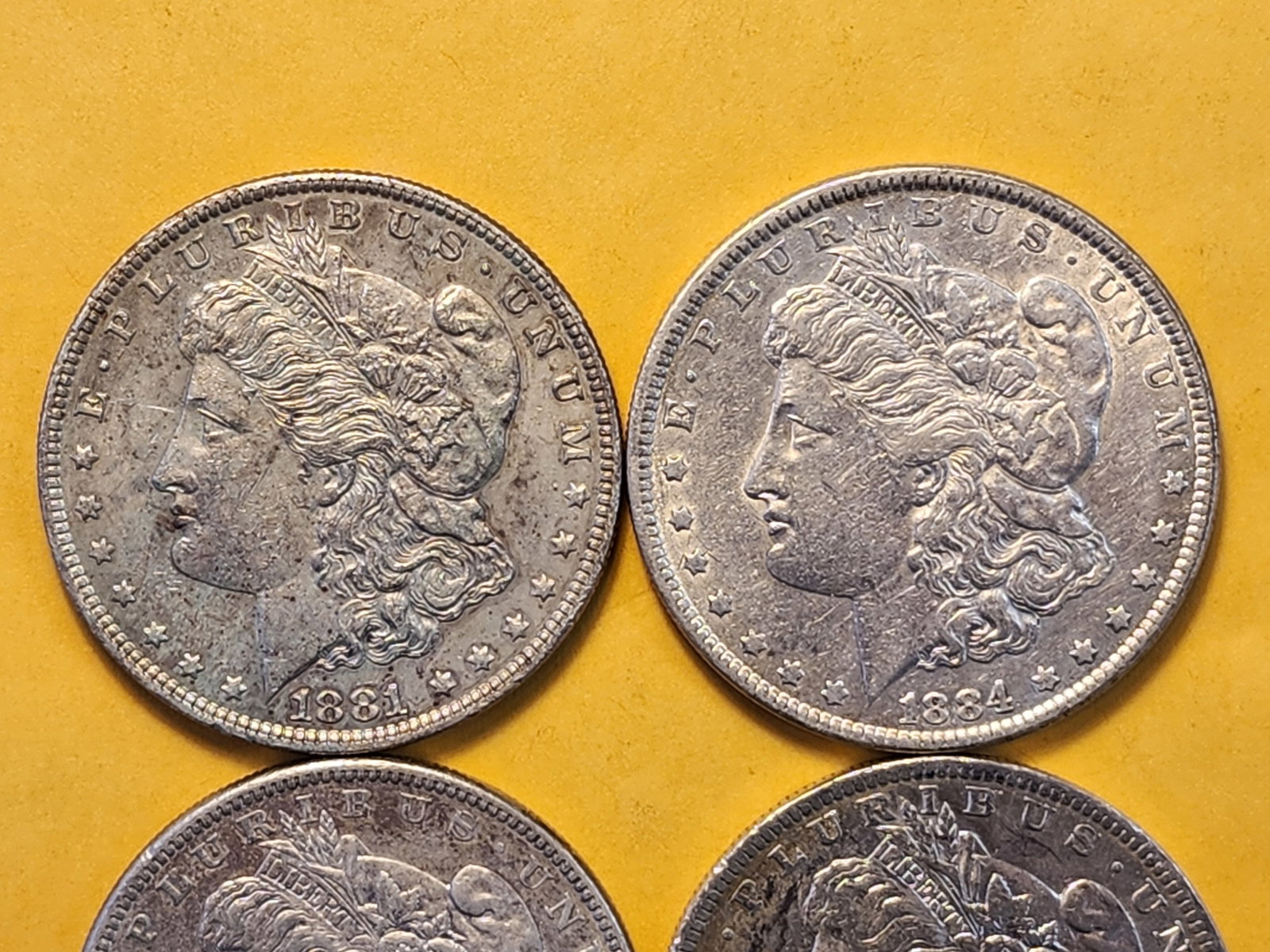 Four Morgan Silver Dollars - 2