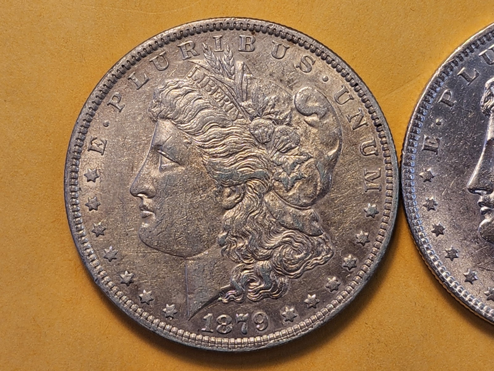 Two About Uncirculated Morgan Silver Dollars - 2