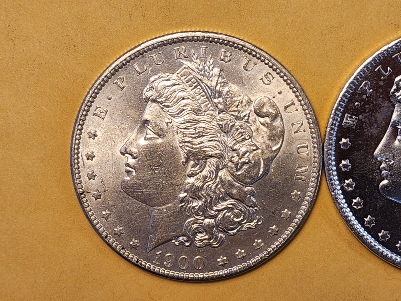 Two Brilliant About Uncirculated Morgan Silver Dollars - 2