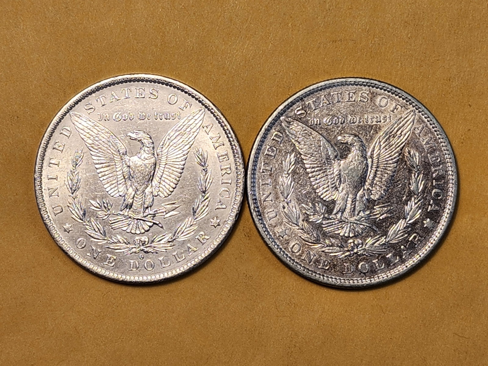 Two About Uncirculated Morgan Silver Dollars - 6