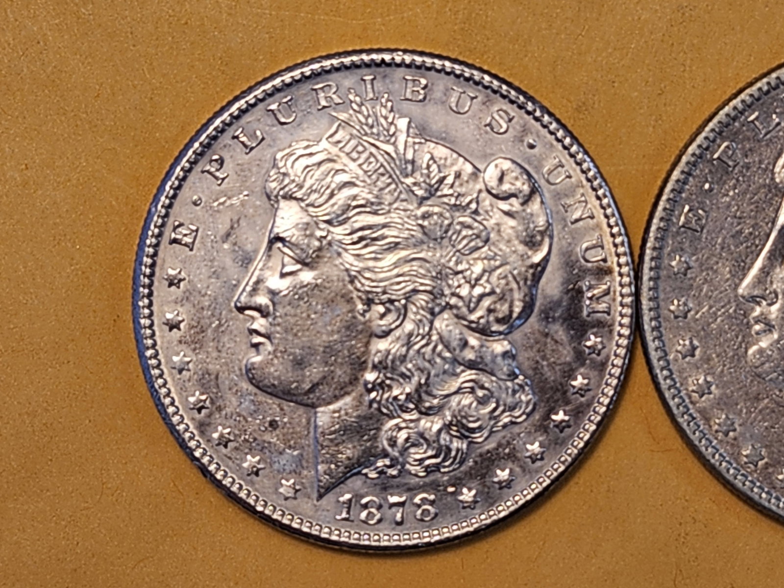 Two About Uncirculated Morgan Silver Dollars - 2